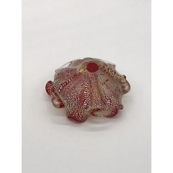 Vetro Artistico Veneziano Murano Italy Venetian Glass Red Gold  Trinket Bowl - Picture 3 of 9